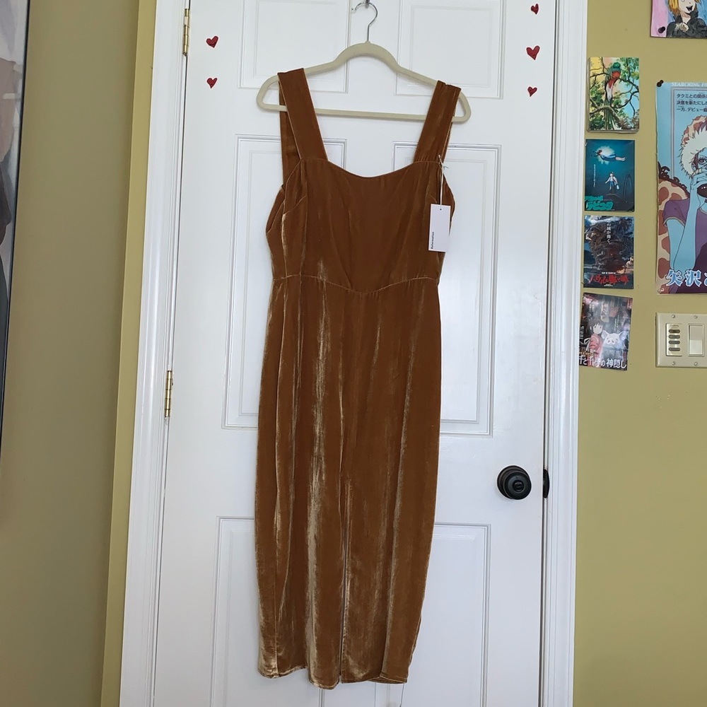 reformation gold emira dress size 6
